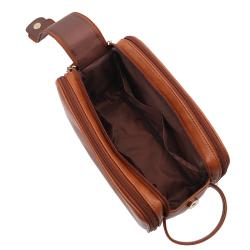 OEM/ODM leather cosmetic bag zipper women makeup organizer pu leather travel cosmetic bag