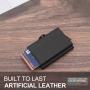 Pop up Credit Card Holder Leather Zipper  Walletfor Men Rfid Blocking Card holder