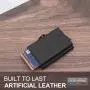 Pop up Credit Card Holder Leather Zipper  Walletfor Men Rfid Blocking Card holder