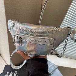 Ladies 2024 new style trendy waist bag shoulder crossbody chain fashion bag multi-pocket girls small chest bag