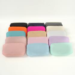 Stock RTS Nylon Fashion Embroidery Patches Personalized Women Lady Travel Toiletry Makeup Cosmetic Jewelry Storage Bags