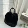 Pure Color Large Capacity Plush Crossbody Bag Artificial Rabbit Hair Bucket Tote Bag Magnetic Button Single Shoulder Handbag