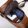 KBW664 New Fashion Men Business Chest Bags PU Leather Casual Crossbody High Quality Chest Shoulder Bag Outdoor Travel Sling Bags