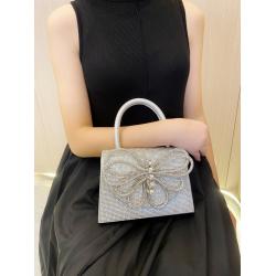 Elegant Silver Diamond Bag Evening Dress Birthday Wedding Evening Bag Ladies Bag Fashion Handbags For Woman