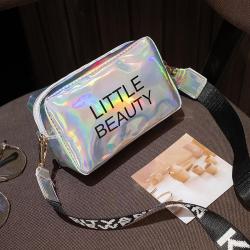 2024 Autumn New Korean Fashion Laser Printed Letters Single Strap Women's Mobile Phone Change Shoulder Messenger Bag Wholesale