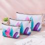 Large Capacity PU Leather Printing Travel Make Up Pouch Portable Waterproof Zipper Cosmetic Bag for Women