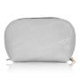 OEM/ODM leather cosmetic bag waterproof travel toiletry organizer leather make up bag