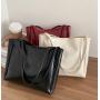 Women's Large Capacity Pure Color PU Leather Crossbody Shoulder Bag Fashionable Bolsas para Mujer