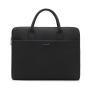 HR157 Wholesale Customized Logo Portable Zipper File Bags Oxford Cloth Black Briefcase for Men Office Data Bag Meeting Package