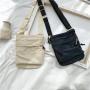 New Fashion Metal Zipper Messenger Bags Women Nylon Purse Mobile Phone Bags Girls Rectangle Small Crossbody Shoulder Bag