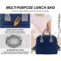 Gelory Reusable Adjustable Shoulder Strap Bento Lunch Tote Bag Insulated Lunch Bag For Office Picnic School