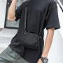 HR064 Men Mini Waist Sports Chest Bag New Fashion Single Polyester Shoulder Crossbody Bag Youth Boy Daily Pairing Phone Handbag