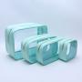 Custom Logo Stock Portable Waterproof Transparent PVC Makeup Bag Travel Clear PVC Wash Toiletry Cosmetic Bag