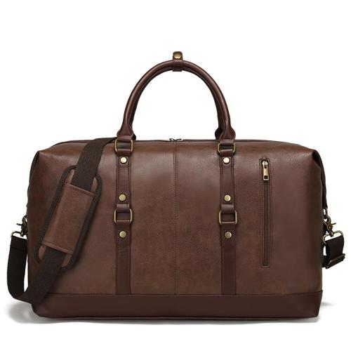 Custom OEM High quality Waterproof PU Leather Travel Luggage Weekender Overnight Duffel Bag Gym Sports Tote Duffle Bag For Men