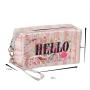 Custom Logo Luxury Fashion Special Laser Shiny PVC Holographic Makeup Cosmetic Bags Women