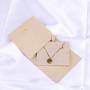 Custom Emboss Logo Microfiber Jewelry Flap Pouch Luxury Brown Envelope Suede Earring Necklace Packaging Jewellery Bag