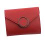 low price Hot Selling Simple Cute Short Wallet Three-fold Small Coin Purse Multi-function Solid Color Wallet For Women