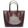 women handbag factory Customized genuine leather shoulder simple tote bag skin large capacity bag for lady luxury solid color