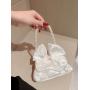 2024 New wholesale women luxury small white evening purses retro satin clutch bag handbags sac tendance 2024