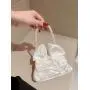2024 New wholesale women luxury small white evening purses retro satin clutch bag handbags sac tendance 2024