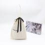 Custom Muslin Cotton Tote Drawstring Shoe Bag For Handbag Cosmetic Pouch Natural Recycle Dust Cotton Gift Shopping Pouch