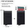Pop up Card Holder Wallet for Men RFID Blocking Minimalist Wallet Slim Credit Card With Money Pocket Aluminum Metal Card Case