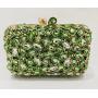 Handmade Crystal hollowed-out chain shoulder diamond evening bag clutch small square glass dress women's bag