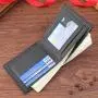 New men's wallet men's short money clip youth fashion embossed horizontal soft leather wallet large capacity multi-card wallet