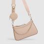 Oem Odm Luxury Women Crossbody Bag With Pouch Chain Trendy Fashion Webbing Stripe Pu Leather Custom Logo Ladies Crossbody Bags