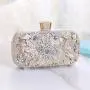 Exquisite rhinestone flower clutch bags bridal bag party crossbody handbag formal occasion evening bags for woman