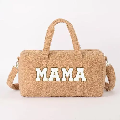 Winter Soft Teddy Duffle Bag Shoulder Large Plush Travel Bag Weekend Overnight Fluzy Fluffy Sherpa Hand Bag Travel Duffel Bag