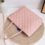 2024 Trendy Large Capacity Diamond Embroidery Tote Bag Simple Silk Scarf Shoulder Bucket Bag Women Fashionable Large Capacity