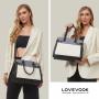 LOVEVOOK OEM Custom Logo PU Leather Medium Handbag Ladies Shoulder Tote Hand Bags Luxury Business Purses and handbags for women