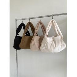 Trendy new High Quality puff Shoulder bag Student Casual Space Cotton Tote Bag Down nylon Puff hand Bag for women