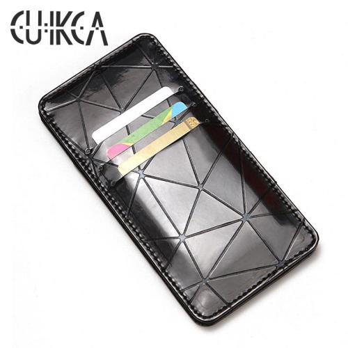 HF009 CUIKCA Men's Wallet Magic Wallet Long Purses ID Card Holder Creative Diamond-shaped Magic Money Clip