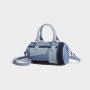 2024 Custom Contrast Color Denim Barrel Bags Handbags For Fashion Women