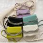 Pure Color Designer Shoulder Bags Fashion Chain Women Fashion Handbags Fold Pu Wholesale Women Handbags