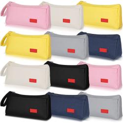 Gelory Zipper Pencil Case Office Supplies Stationery Organizer Oxford Cloth Pencil Pouch Bag