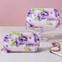 Wholesale Customized Waterproof Laser PU Polyester Wash Toiletry Bag Travel Make Up Cosmetic Bag with Zipper Travel-Friendly