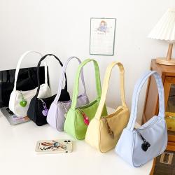 Japanese Preppy Style Cute Ins Small Square Bag Candy Color High Capacity Single Shoulder Bag Fresh Sweet Simple Underarm Bag