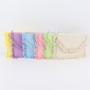 Wholesale 6 Colors Women DIY Custom Flat Travel Makeup Canvas Tassel Fringe Envelope Bag Pouch Cotton Canvas Clutch Purse Bag