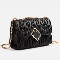 KBW731 Women Bag New Fashion Chain Shoulder Wrinkled Leather Bag High Quality Ladies Lingge Crossbody One Shoulder Underarm Bag