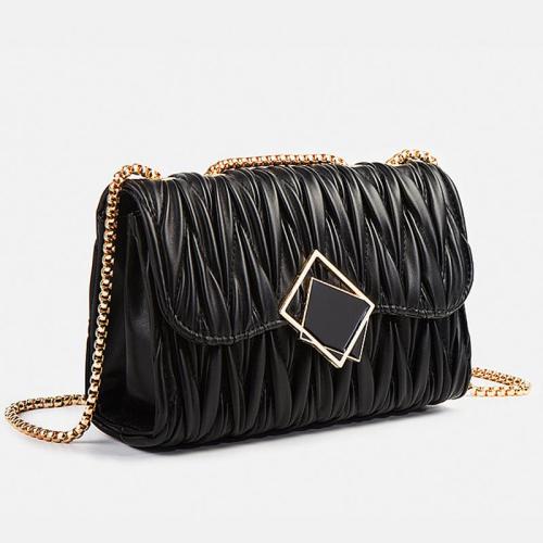 KBW731 Women Bag New Fashion Chain Shoulder Wrinkled Leather Bag High Quality Ladies Lingge Crossbody One Shoulder Underarm Bag