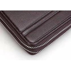 ZF219 Explosive PU Leather Men Wallet Long Zipper Clutch  Phone Bag Casual Double Zipper Business Clip Case Card Case