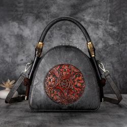 2024 Retro Style embossed pattern shoulder bag  Monochrome women bags Satchel Temperament Female Bag