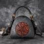 2024 Retro Style embossed pattern shoulder bag  Monochrome women bags Satchel Temperament Female Bag