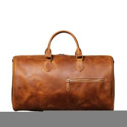 XL321 American Style Genuine Leather Durable Duffle Bag Casual Large Capacity Travel Bag Anti Water Handbag Customized Logo