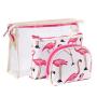Fashion Cartoon Flamingo Print Waterproof Transparent Cosmetic Bag Travel Portable PVC Wash Storage Bag 3Pcs Set