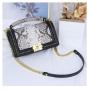 Custom Luxury Real Genuine Snake Skin Leather Lady Women Designer Shoulder Crossbody Flap Bag Purse Luxury Handbags For  Women