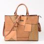 Women's Pu Shoulder Leather Bag  European Retro Stitched Bucket Bag  Tote Luxury Handbag For ladies bolsas para mujer